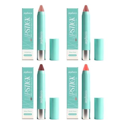 Zephoco Lápiz Labial Mate Hidratante Larga Duración Impermeabile Brillo de Labios Pluma Perfilador de Labios Maquillaje Mujer
