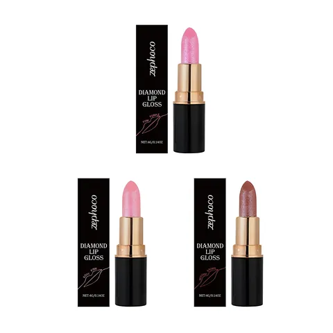 Zephoco Diamond Lip Gloss Series Shimmering Glitter Lipstick Long Lasting Waterproof Nourishing Plumping Lips Makeup For Women