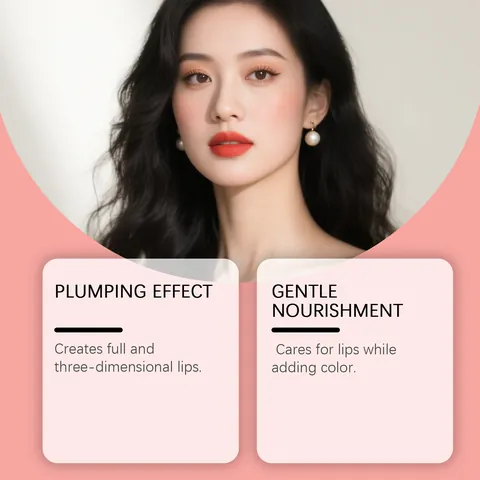 Zephoco Pearly Stay Lip Gloss Wine Red Shiny Long Lasting Moisturizing Liquid Lipstick Natural Makeup For Women