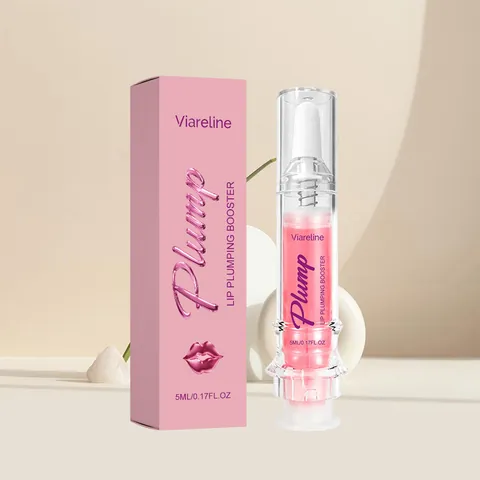 Viareline Lip Plumping Booster Hydratisierend Feuchtigkeitsspendend Langanhaltendes Lipgloss Rosa Lippenserum Damen Beauty Makeup