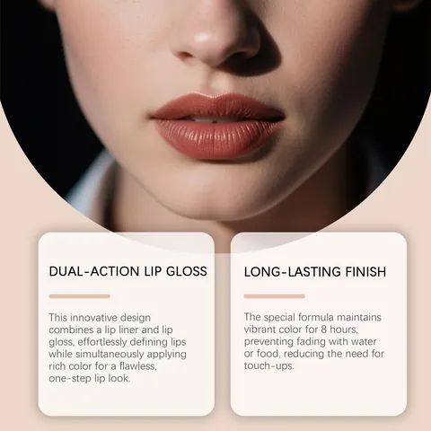 Zephoco 2 In 1 Mirror Lip Glaze And Lipstick Dual Ended Long Lasting Waterproof Glossy Finish Lip Makeup For Women