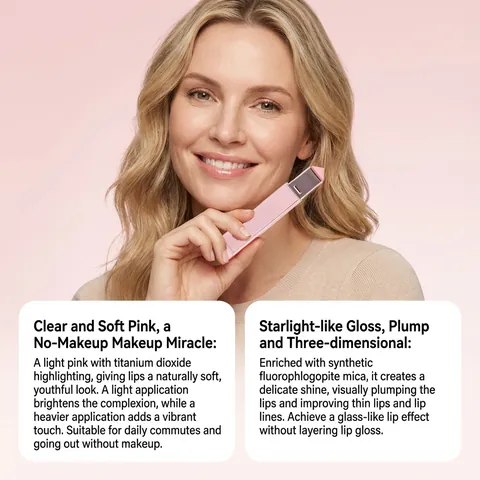 Balsamo Labbra Rimpolpante Lucido Lip Gloss Nutriente per Donna Rosa Carismatico Idratante Riparatore Makeup Labbra