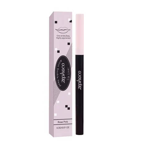 Zephoco Glatter Matte Lippenkonturenstift Rosé-Pink Langanhaltend Wasserfest Lippen-Make-up Definition Für Damen