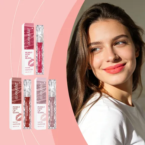 Zephoco Pearly Stay Lip Gloss Shiny Long Lasting Moisturizing Lip Glaze For Women Daily Natural Glow High Shine Gloss