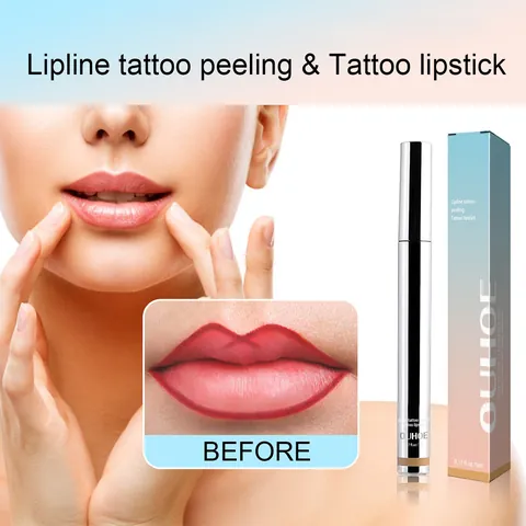 OUHOE Peel Off Lippenkonturenstift Tattoo Lippenfleck Langanhaltend Wasserdicht Plumping Lip Contour Für Damen Lippen Make-Up