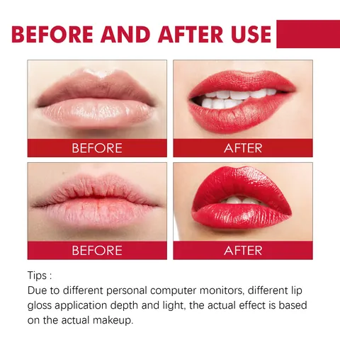 EELHOE Abziehbarer Lippengloss Kirschrot Langanhaltend Matt Wasserdicht Lippenfarbe Für Frauen Lippenstift Make-up Kosmetik
