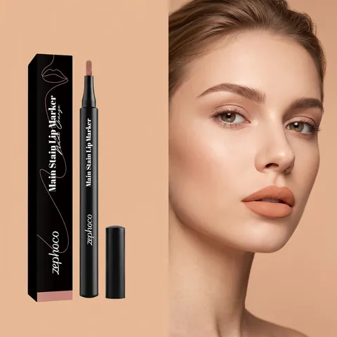Zephoco Matte Main Stain Lip Marker Nude Orange Langanhaltender Lippenkonturenstift Für Damen Wasserfest Wischfest Make-up