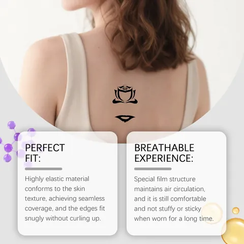 Waterproof Invisible Tattoo Cover-up Patch Breathable Skin Color Concealing Tape For Body Scar Blemishes Tattoo Stickers