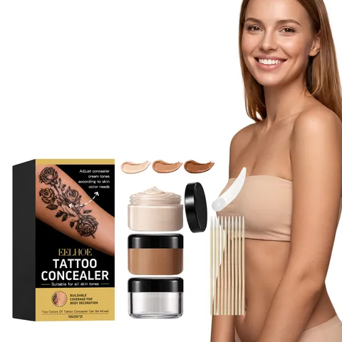 Professionelles Tattoo Concealer Set Wasserfest Schweißfest Langanhaltend Hydratisierend Körper Gesicht Make-up Zwei Farben Mischung Abdeckung Hautfreundlich