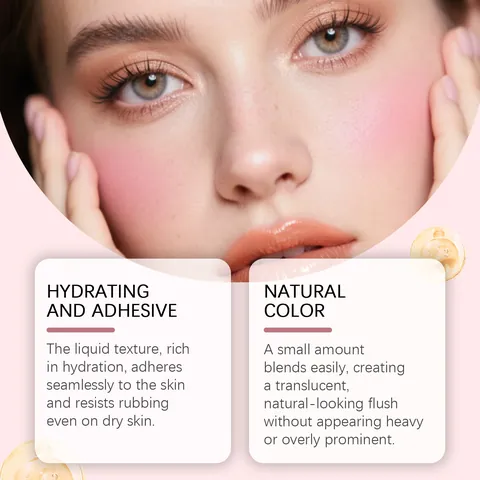 Zephoco Matte Long Lasting Blush Stick With Beeswax Smooth Cream Blush For Women Daily Makeup Natural Face Tint