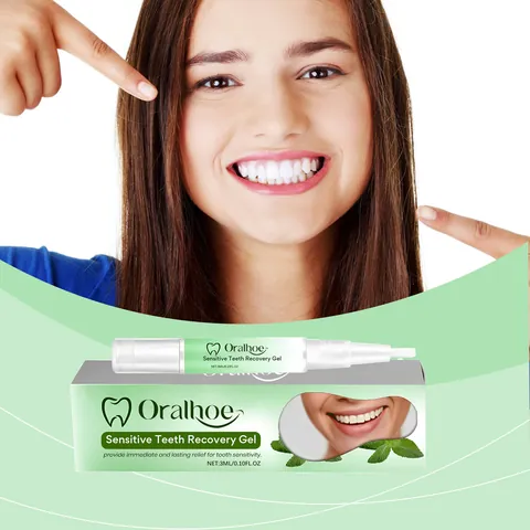 Oralhoe Sensitive Teeth Recovery Gel For Instant Relief Tooth Cleaning Whitening Refreshing Breath Mint Aloe Gum Care Pen