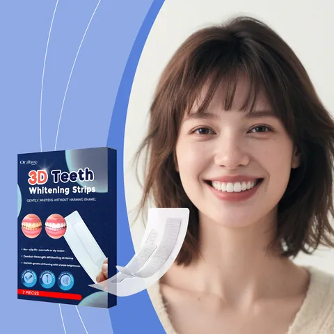 ORALHOE 3D Teeth Whitening Strips Enamel Safe Professional Strength Stains Remover Fresh Breath Oral Care Home Whitening Kit