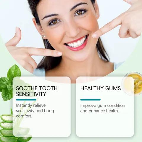 Oralhoe Sensitive Teeth Recovery Gel For Instant Relief Tooth Cleaning Whitening Refreshing Breath Mint Aloe Gum Care Pen