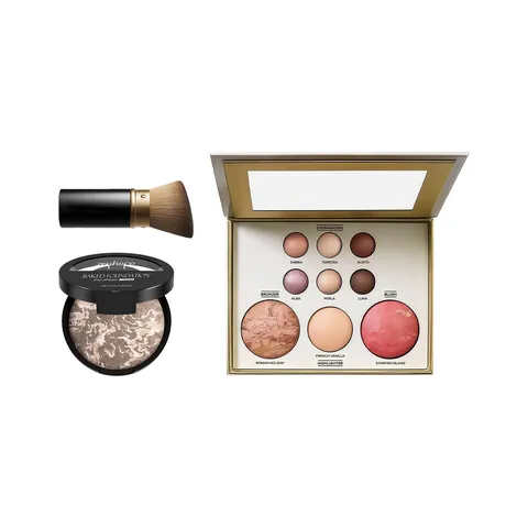 Professional Multi-functional Face Makeup Kit Eyeshadow Contour Blush Palette With Baked Foundation And Cosmetics Brush For Women