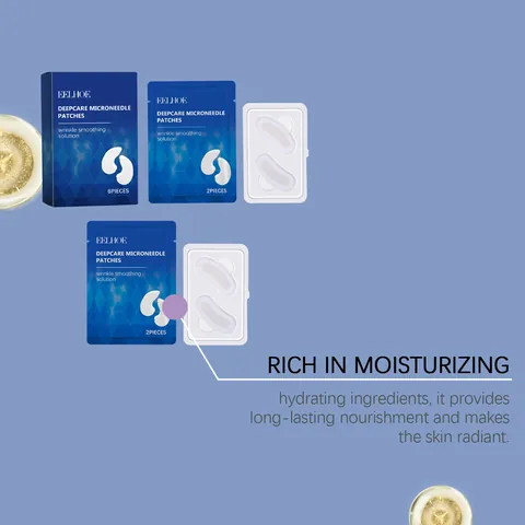 EELHOE Deepcare Parches de Ojos con Microagujas Ácido Hialurónico Hidratante Antienvejecimiento Suavizar Arrugas Máscara de Ojos Mujer Cuidado de Ojos