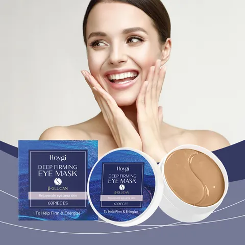 Mascarilla Reafirmante para Ojos HOYGI con Extracto de Beta-Glucano y Reishi Hidratante Parches para Ojos 60 Piezas Cuidado de Ojos Mujer