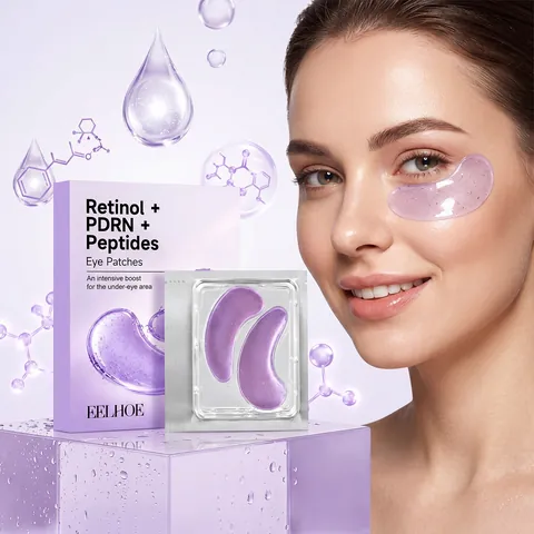Retinol PDRN Peptid Feuchtigkeitsspendende Augenmaske Lila Gel Augenpads Zur Aufhellung Dunkler Ringe Augenpflege Hautreparatur