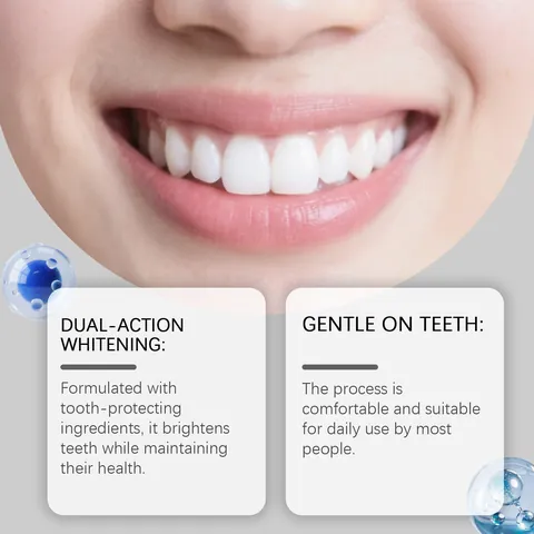 Feimuko Purple Teeth Whitening Strips nHAP-Pro Formula Cedar Mint Flavor Gentle Enamel Cleaning Daily Oral Hygiene Treatment