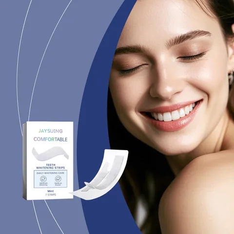 JAYSUING Teeth Whitening Strips Mint Flavor Advanced Teeth Whitening Gel Strips Gentle Enamel Safe Daily Oral Hygiene Care Dental Stain Removal