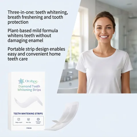 Oralhoe Teeth Whitening Strips Gentle Mint Flavor Professional Enamel Protection Home Dental Care Beauty Teeth Bleaching