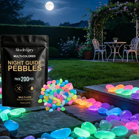 Lichtgevende Kiezelstenen In Het Donker Zonne-energie Luminous Stenen Voor Tuin Pad Terras Gazon Binnenplaats Aquarium Decor