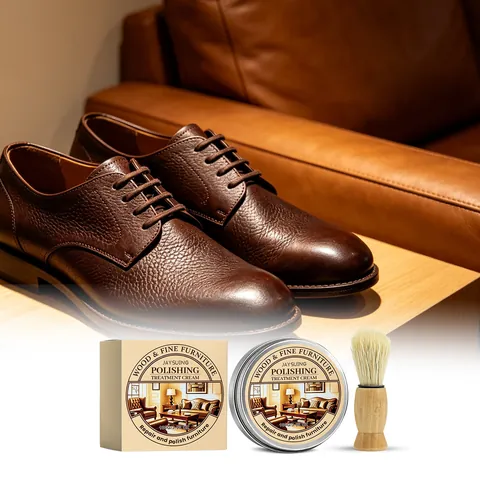 Leather Care Cream For Furniture Cleaning Polishing Maintenance Repair With Brush Leather Sofa Shoes Polishing Wax
