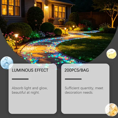 Lichtgevende Kiezelstenen In Het Donker Zonne-energie Luminous Stenen Voor Tuin Pad Terras Gazon Binnenplaats Aquarium Decor
