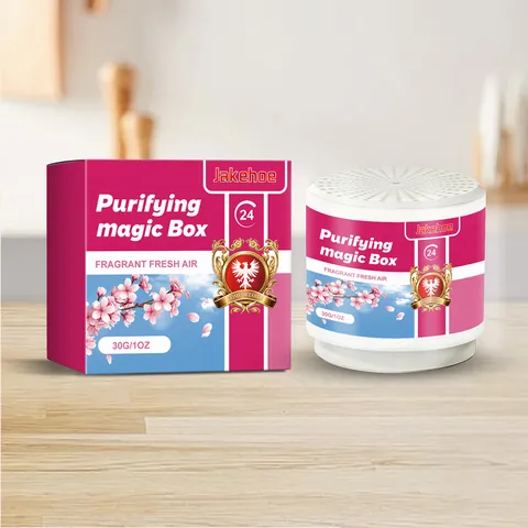 JAKEHOE Purifying Magic Box Air Freshener Solid Gel Fragrance For Home Car Bedroom Odor Remover Long Lasting Scent Ornament