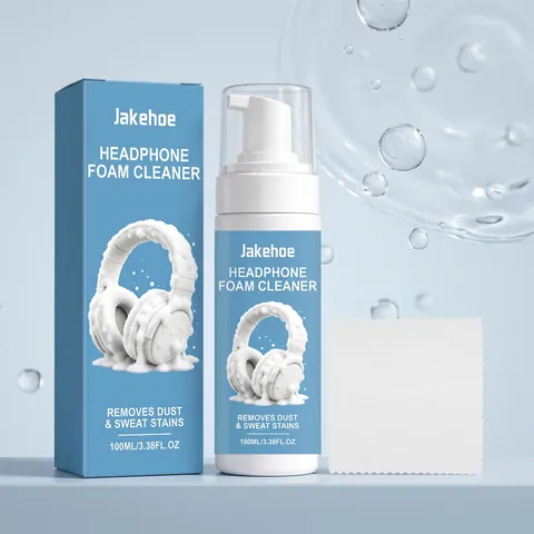 JAKEHOE Σετ Καθαρισμού Ακουστικών Με Αφρό Ήπιος Αφρός Καθαρισμού Για Απομάκρυνση Ιδρώτα Και Σκόνης Με Πανί Μικροϊνών Φορητό Σετ Φροντίδας
