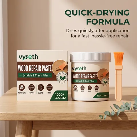 Vyreth Holzreparaturpaste Set Für Möbel Boden Kratzer Und Risse Füller Professionelle Home Holzoberfläche Restaurierung Mit Pinsel
