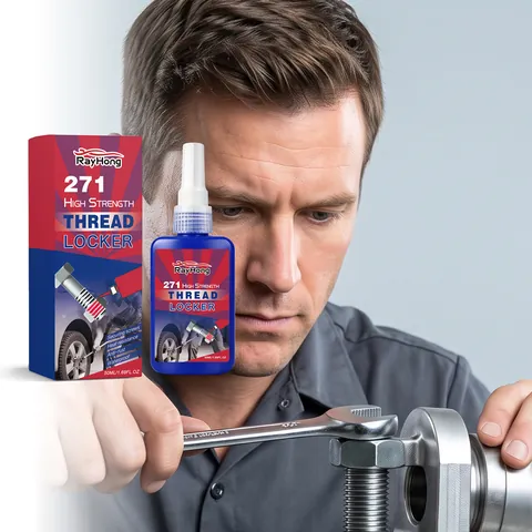 RAYHONG 271 High Strength Threadlocker Acrylic Glue For Metal Bolts And Nuts Waterproof Anti-Rust Heat Resistant Adhesive Sealing Glue Professional Tool