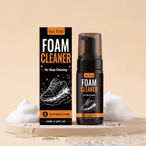 JUE FISH Sport Sneaker Foam Cleaner Portable Waterless Mild Deep Stain Remover For Leather Canvas Mesh Knit Shoes Home Care