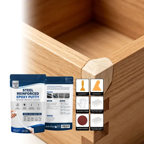 Mehrzweck-Stahlverstärktes Epoxid-Kitt-Set Professioneller Starker AB-Kleber für Metall Keramik Holz Kunststoff Bodenreparatur Wasserdicht Hitzebeständig