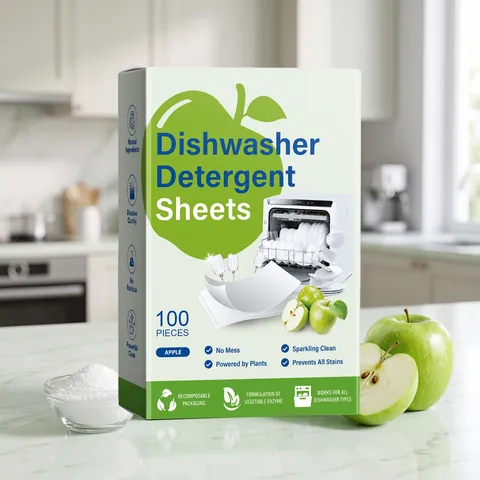 Apple Scent Dishwasher Deep Cleaning Tablets Deodorizing Descaler Eco-Friendly Plant-Based Formula for All Dishwashers
