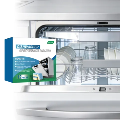 Dishwasher Cleaner Tablets Deep Descaling And Odor Removal Maintenance Cleaning Tablets For Household Dishwasher 12 Count