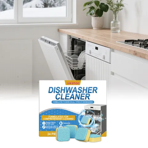 Dishwasher Cleaner Tablets Deep Cleaning Limescale Remover Descaling Pods Stain Care Detergent For All Machine Dishwasher