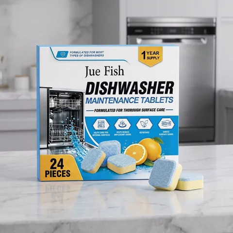 Jue Fish Dishwasher Cleaner Maintenance Tablets Descaler Degreaser Refreshing Effervescent Cleaning Tablets Home Kitchen