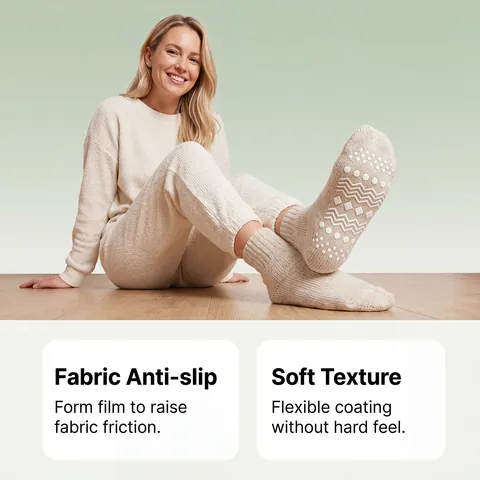 JUE FISH Adhésif Antidérapant Doux Pour Chaussettes Gants Tissu Revêtement Textile Avec Grattoir Modèle Buse DIY Maison Colle