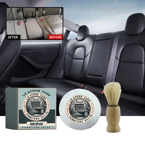 Bálsamo para Muebles Acondicionador de Cuero Con Cepillo Para Sofá Asiento de Coche Chaqueta Zapato Pulido de Cuero Crema