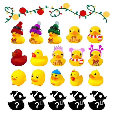 Weihnachts Adventskalender Gummiente Blind Box Countdown Überraschung Spielzeug Für Kinder Weihnachten Party Geschenke Dekoration