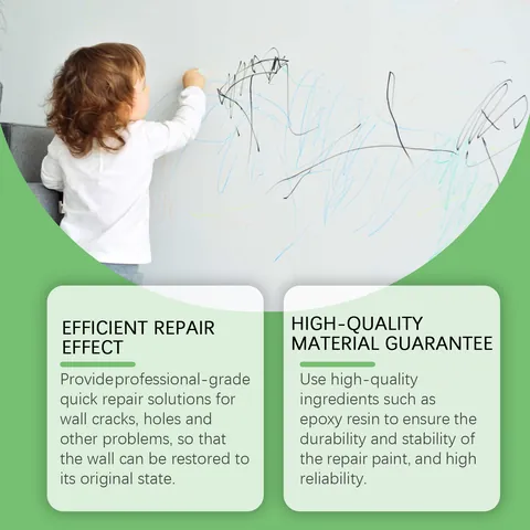 Wall Repair Paste With Roller Brush Safe Formula Fast Drying Anti-Cracking Mending Agent For Holes Cracks Peeling Wall Restoration