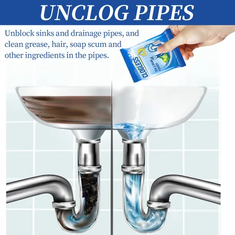 Sink And Drain Cleaner Powder Pipe Unblocking Agent For Kitchen Bathroom Toilet Powerful Household Clog Remover Maintenance Deodorizer