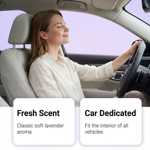 Lavendelduft Auto Aromatherapie Hängende Diffusor Glasflasche Mit Holzdeckel Für Auto Innenraum Lufterfrischer Duft