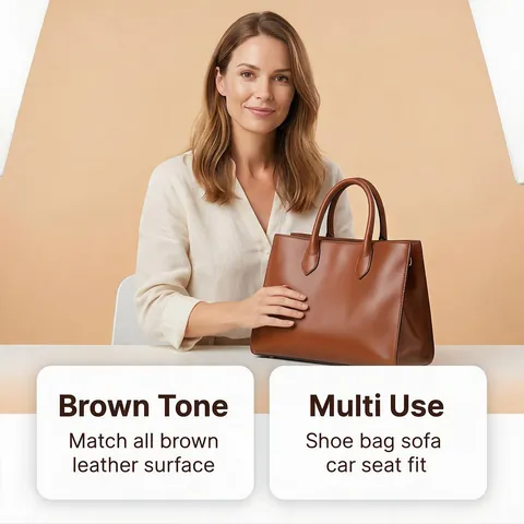 Brunizo Leather Color Repair Cream For Brown Leather Furniture Sofa Car Seat Shoes Scratches Coverage Restore Shine Texture Care