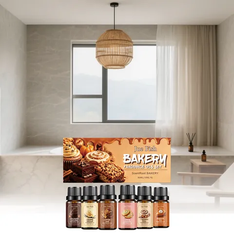 Jue Fish Bakery Fragrance Oils Set Chocolate Vanilla Coffee Cookie Cinnamon Pumpkin Aromatherapy Diffuser Candle Making Home Fragrance