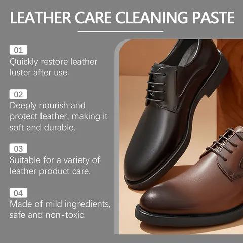 JAKEHOE Multi-Purpose Leather Care Cleaning Paste With Sponge For Sofa Shoes Bags Furniture Polishing Nourishing Renovating Balm