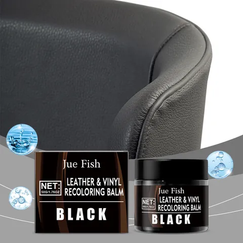 Bálsamo Recolorante de Cuero Negro Jue Fish Para Muebles Chaqueta Sofá Zapatos Crema de Restauración Pulido de Cuero