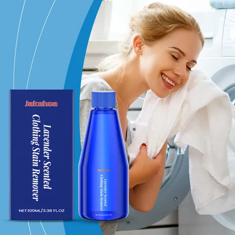 Jakehoe Clothing Stain Remover Gentle Laundry Cleaner For Rust Stains Yellow Edges Color Protection Lavender Scent Wash Supplies