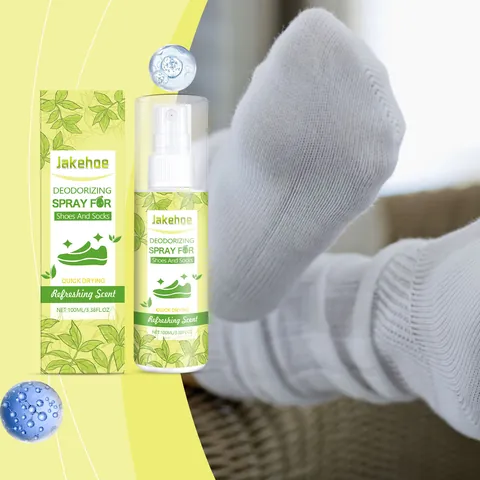 Shoe Deodorant Spray For Shoes And Socks Green Tea Scent Foot Odor Remover Fast Drying Long Lasting Refreshing Cleaning Spray
