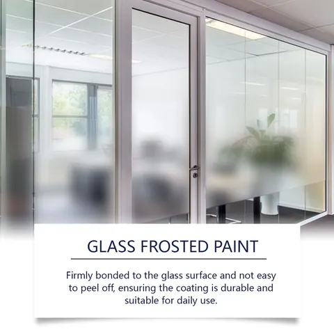 Matte Frosted Glasfarbe Beschattung Privatsphäre Schutz Beschichtung Wasserbasiert Schnelltrocknend Farbe Mit Pinsel Für Büro Badezimmer Zuhause
